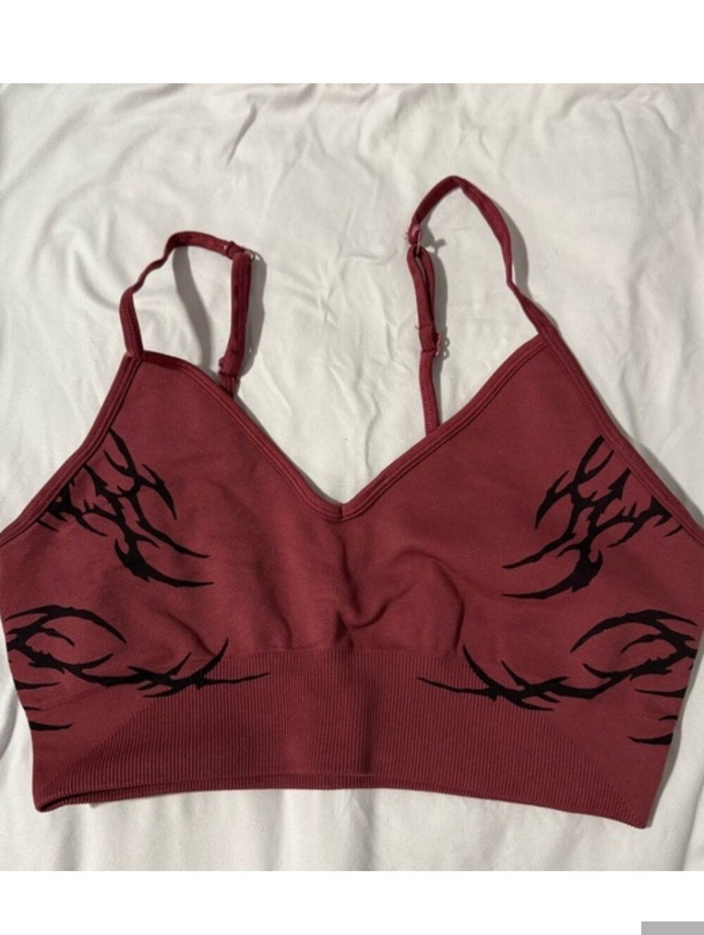 Civil Regime Centric Times Graphic Adjustable Sports Bra M